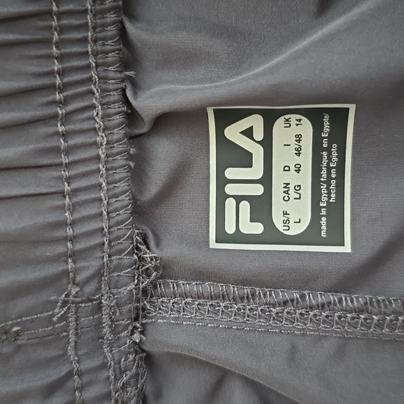 FILA BRAND WOMENS GRAY AND ORANGE ATHLETIC SHORTS SIZE LARGE - Picture 7 of 14